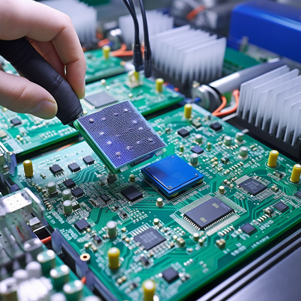 千庫網(wǎng)_PCB制造高新技術(shù)工廠QC實(shí)驗(yàn)室對(duì)電路板上SMT印刷元件的質(zhì)量控制和組裝_攝影圖編號(hào)19990624